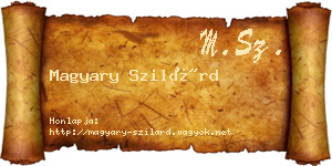 Magyary Szilárd névjegykártya